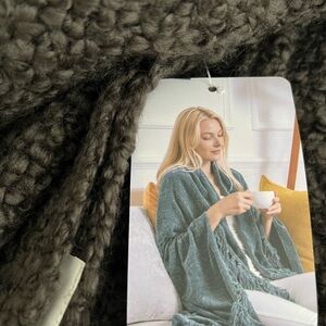 Bellagio Luxury Chenille Throw - Dark Gray